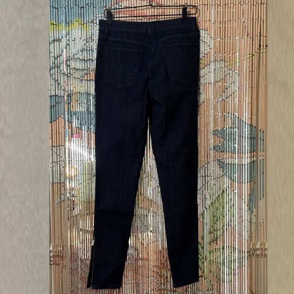 G by Giuliana Rancic Skinny Cotton Blend Denim Jeans, Ankle Zip, Indigo Blue, 10 - Picture 2 of 12